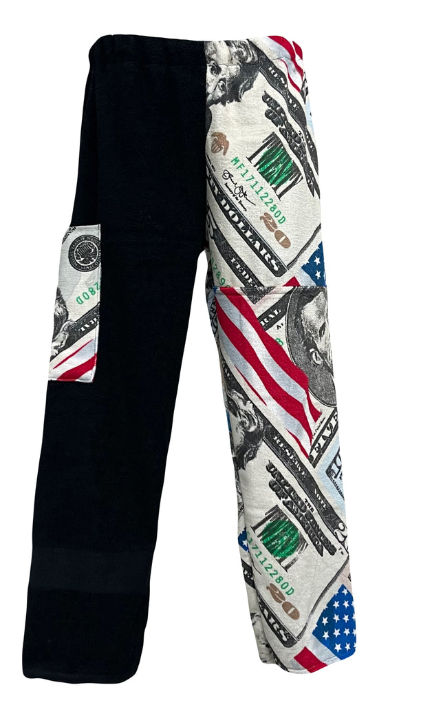 Money Patchwork | Black Pants