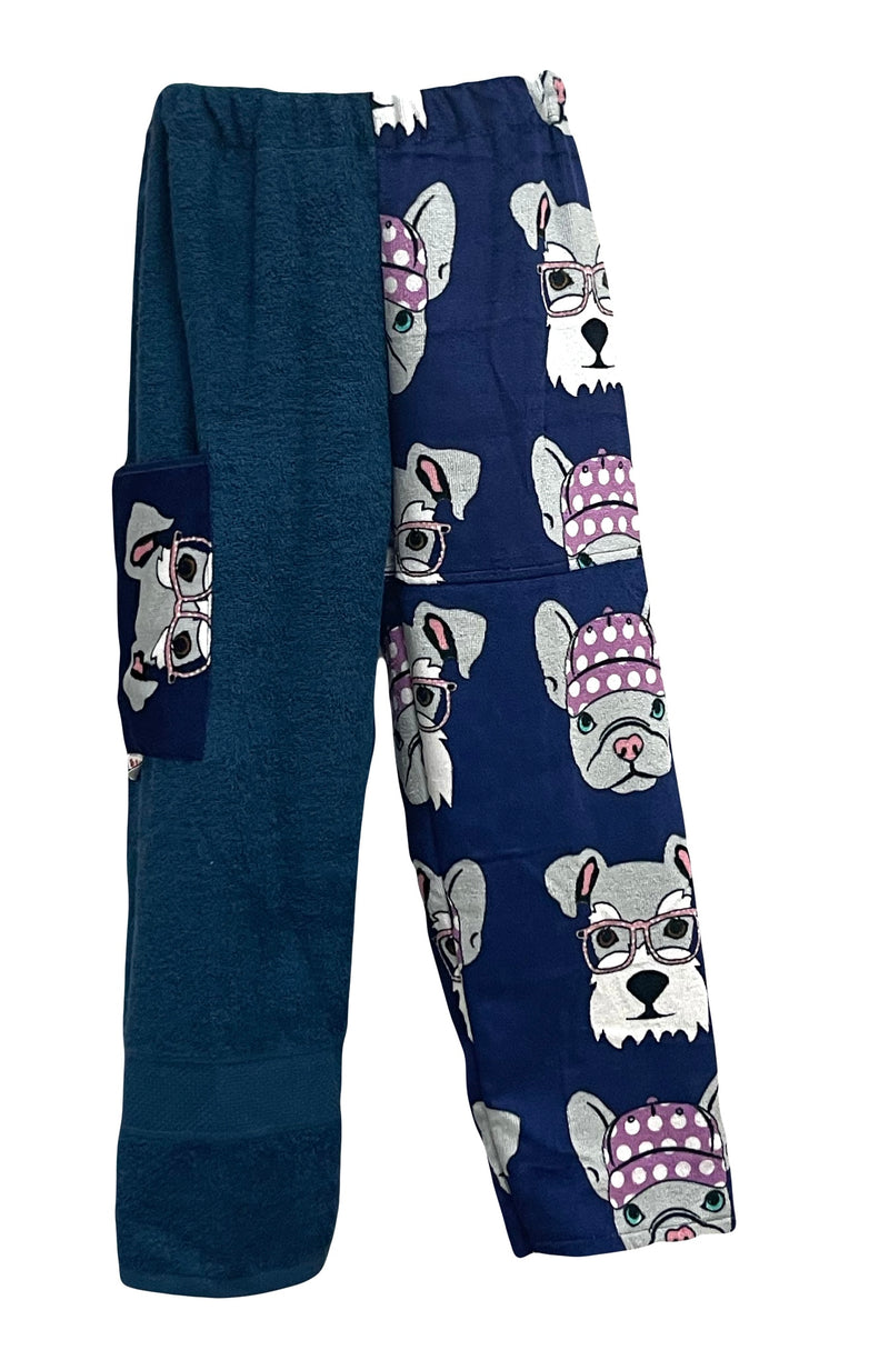 Hipster Doggies Patchwork | Navy Pants