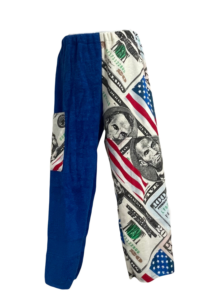 Money Patchwork | Royal Blue Pants