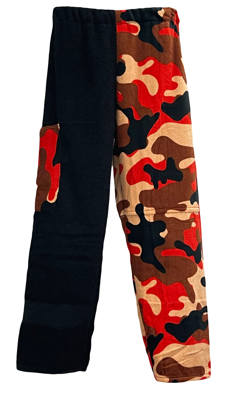 Orange Camo Patchwork | Black Pants