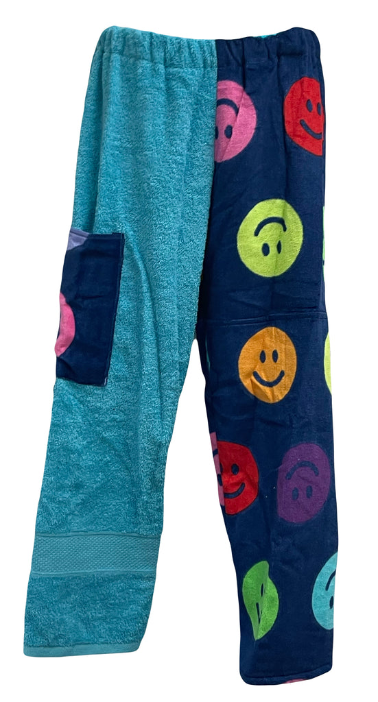 Smiley Patchwork | Teal Pants