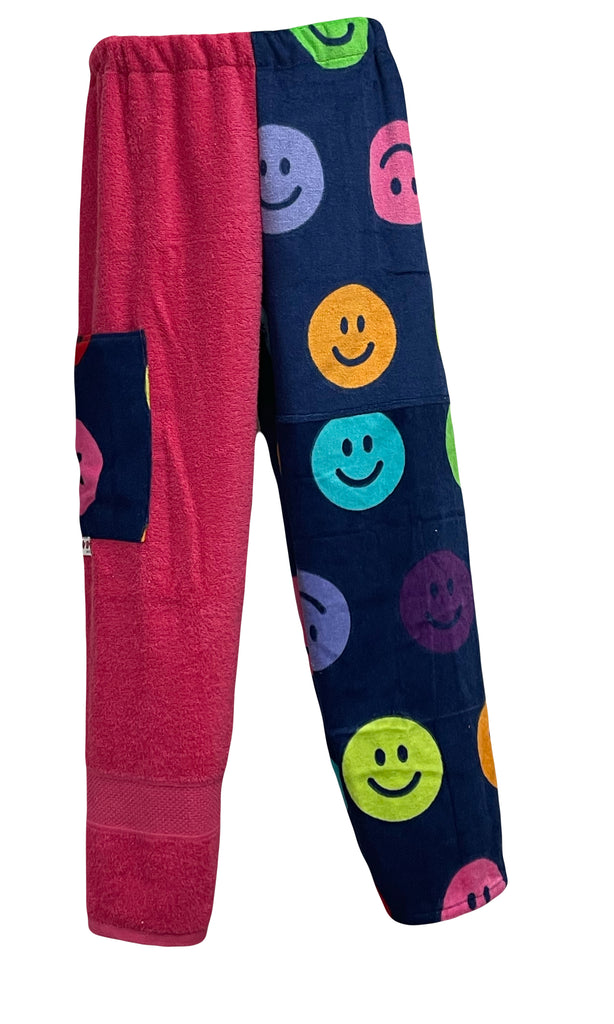 Smiley Patchwork | Raspberry Pants