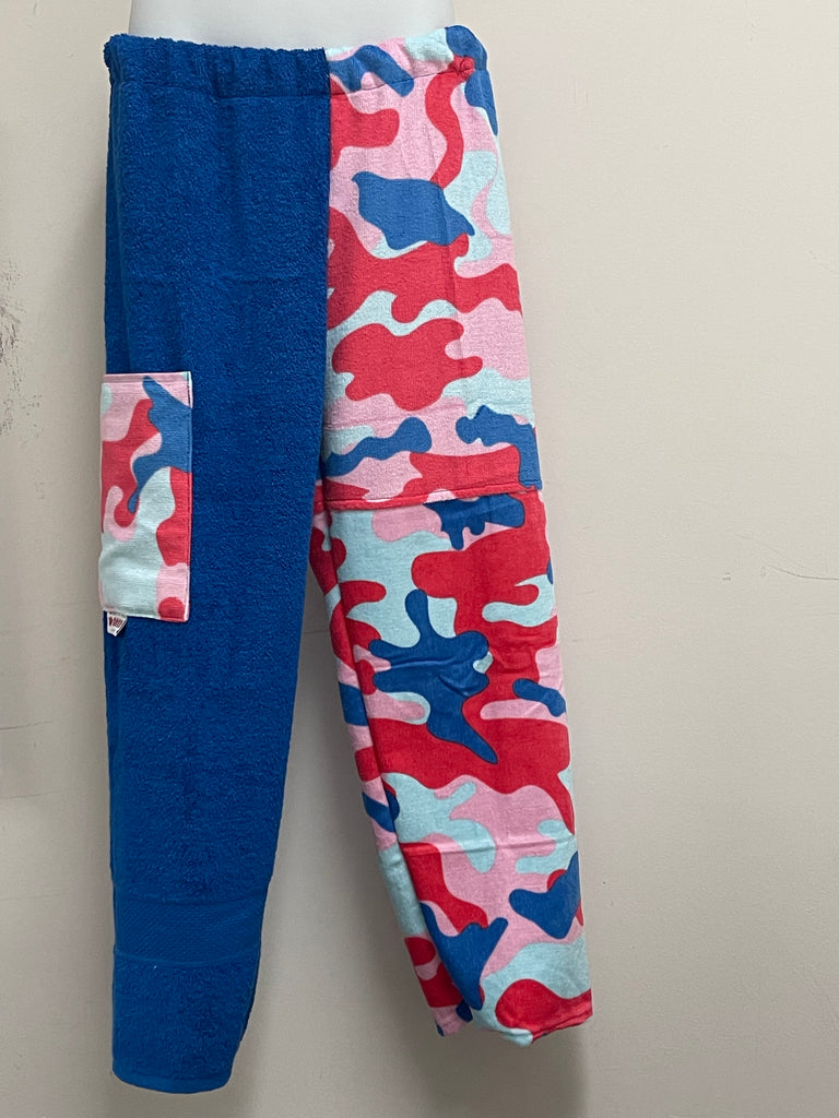 Pastel Camo Patchwork | Royal Blue Pants