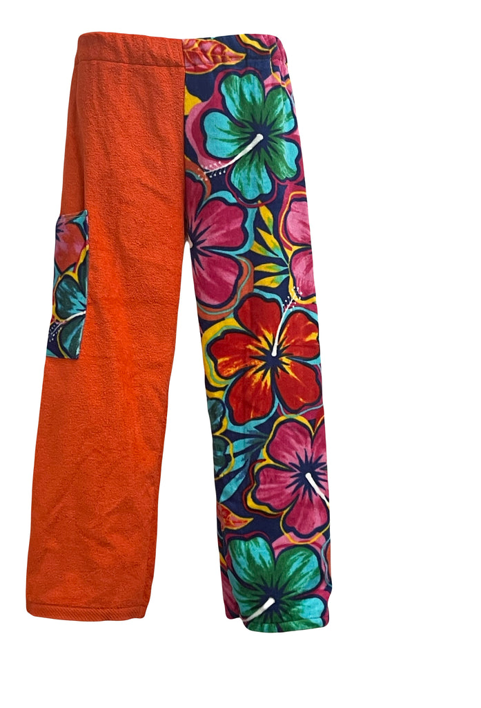 Hibiscus | Orange Velour Pants