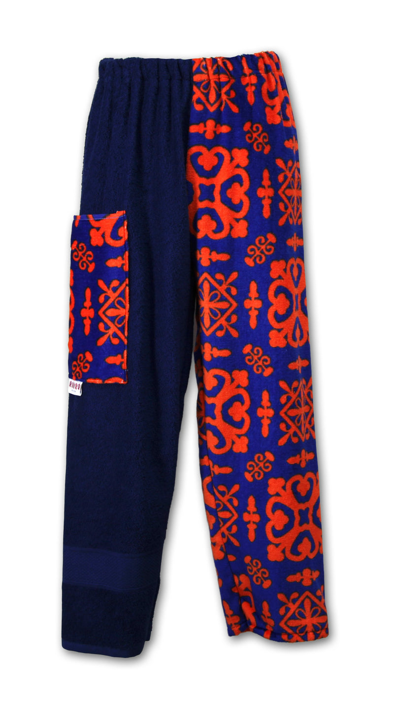 Orange Batik Patchwork | Navy Pants